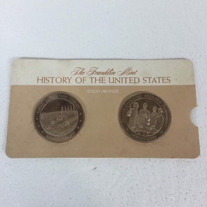Franklin Mint Proof Like Bronze Token Pair MOC 1922/1923 DOUBLE SEALED
