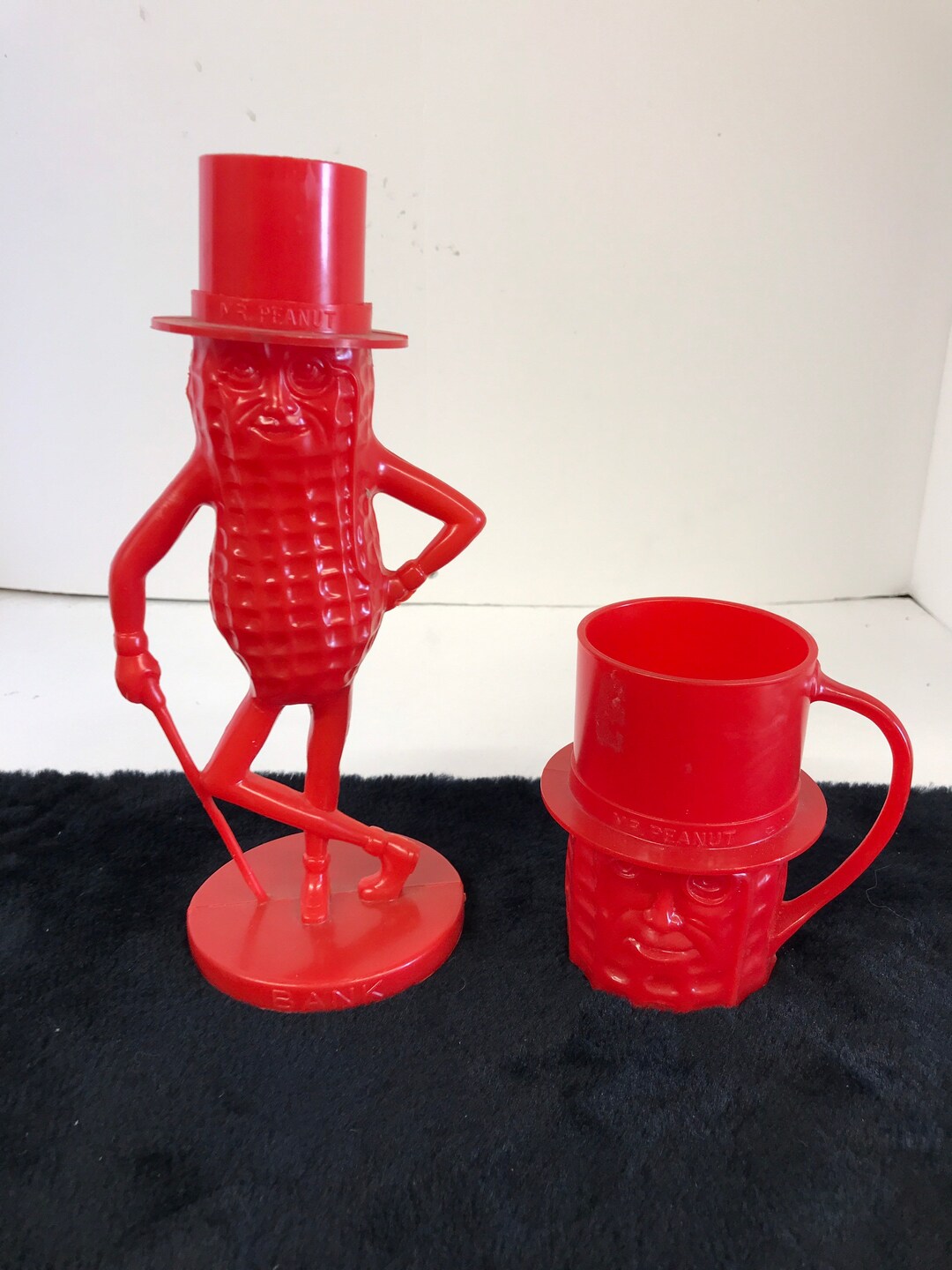 Planters Peanut Bank and Childs Cup Red Plastic Etsy