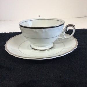 Harmony House Silver Sonata Coffee/Tea cup and Saucer