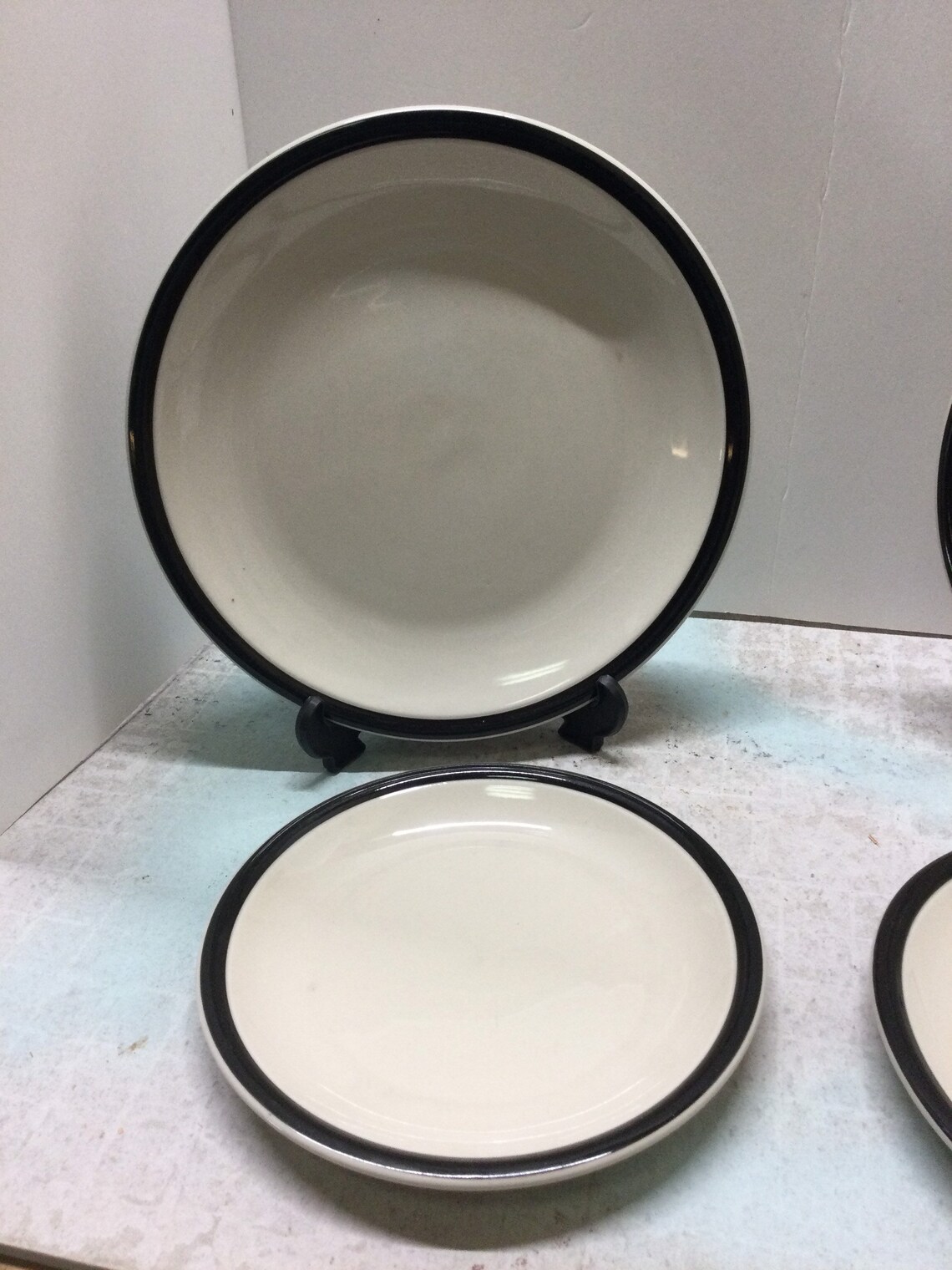 4 Tienshan Stoneware Kitchen Basics Plates 2 Dinner 2 Salad Etsy