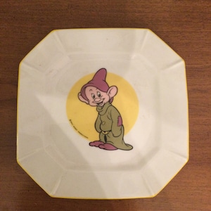 Vintage Walt Disney Production Japan Childs Plate 7.5” Dopy