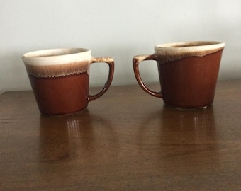 Vintage Mccoy Pottery Mug: Brown Drip Glaze, 1960s USA Coffee Cup