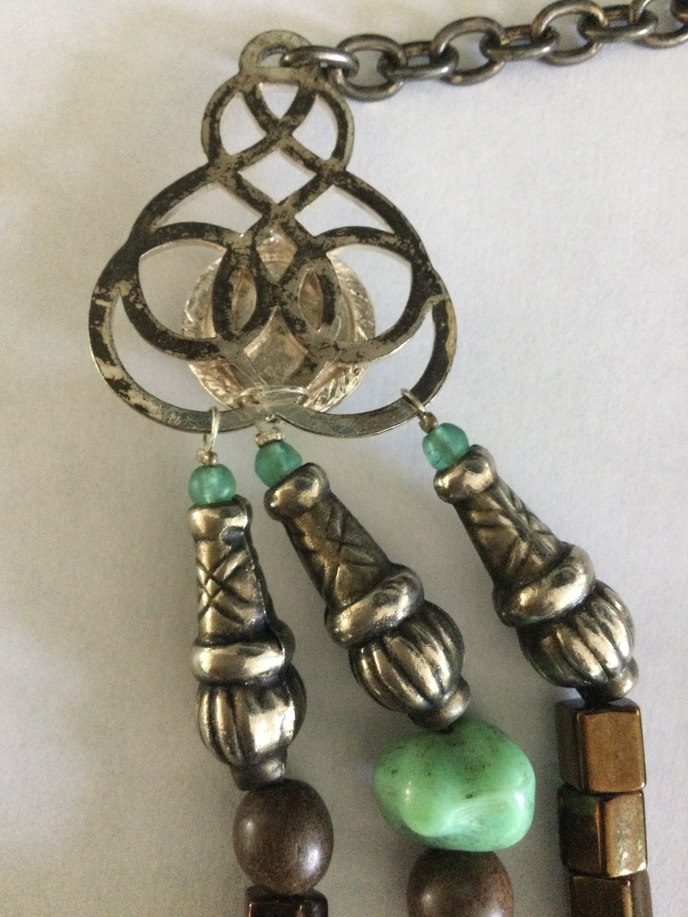 Authentic Philippe Ferrandis Paris Stone & Bead Necklace on