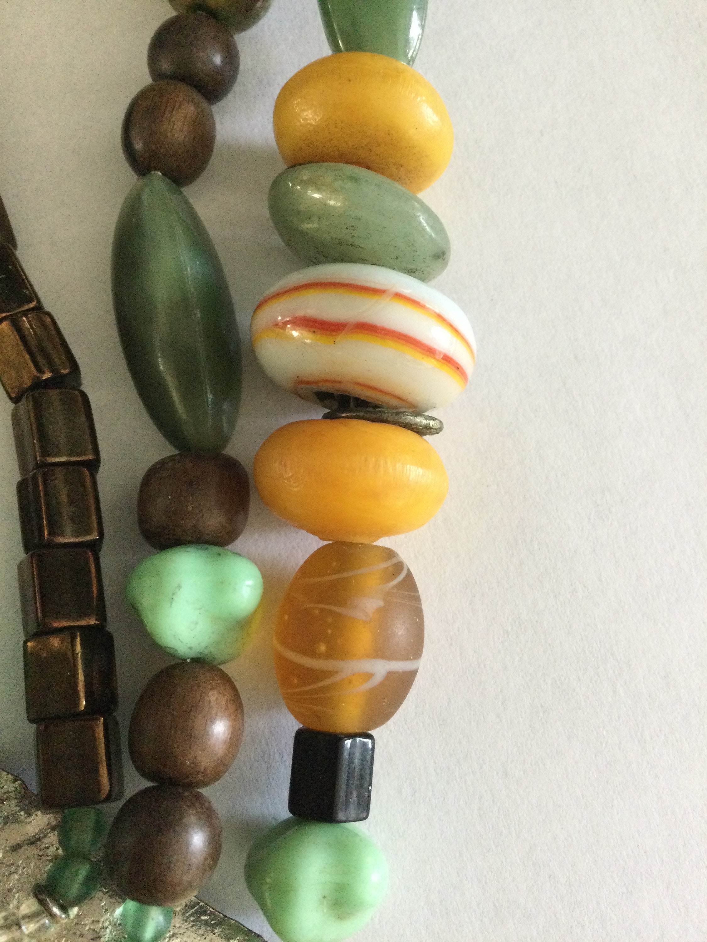 Authentic Philippe Ferrandis Paris Stone & Bead Necklace on
