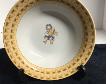 Fitz & Floyd Cherub by Omnibus Stoneware 1993 Cereal Bowl 7.25”