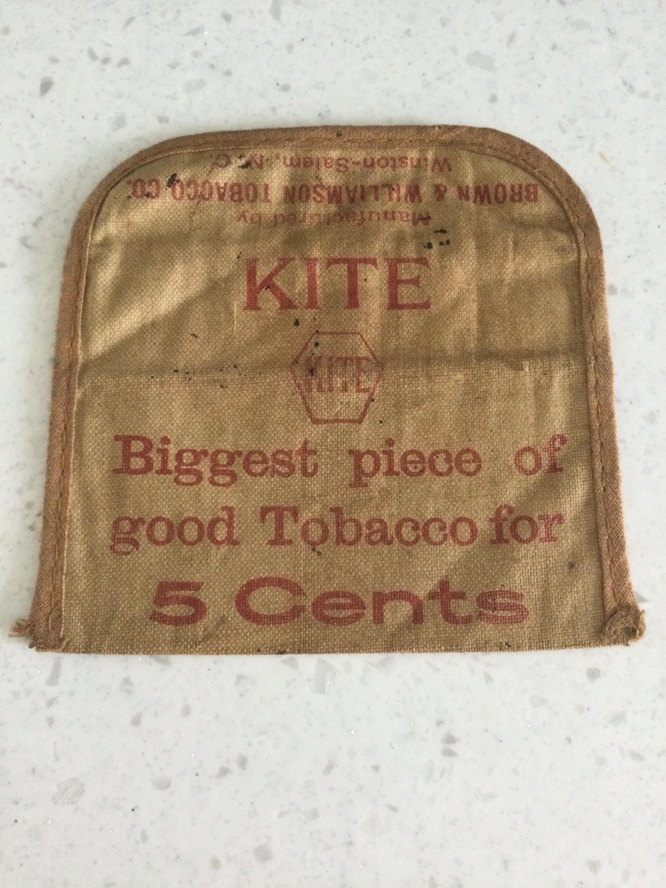 kite tobacco for sale Antique Brown & Williams Tobacco Co “ Kite “ Tobacco Pouch 5 Cents