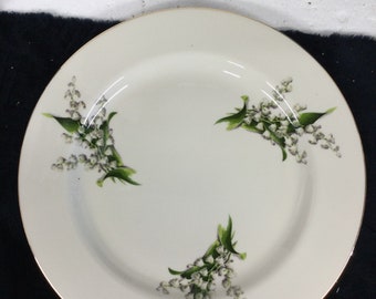 Fine Arts China Lily of the Valley Round Platter/Chop Plate 13.75”