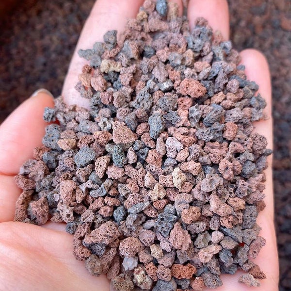 3/16 Burgundy/Red Lava Rock Top Dressing Soil Cover for Succulents Plants