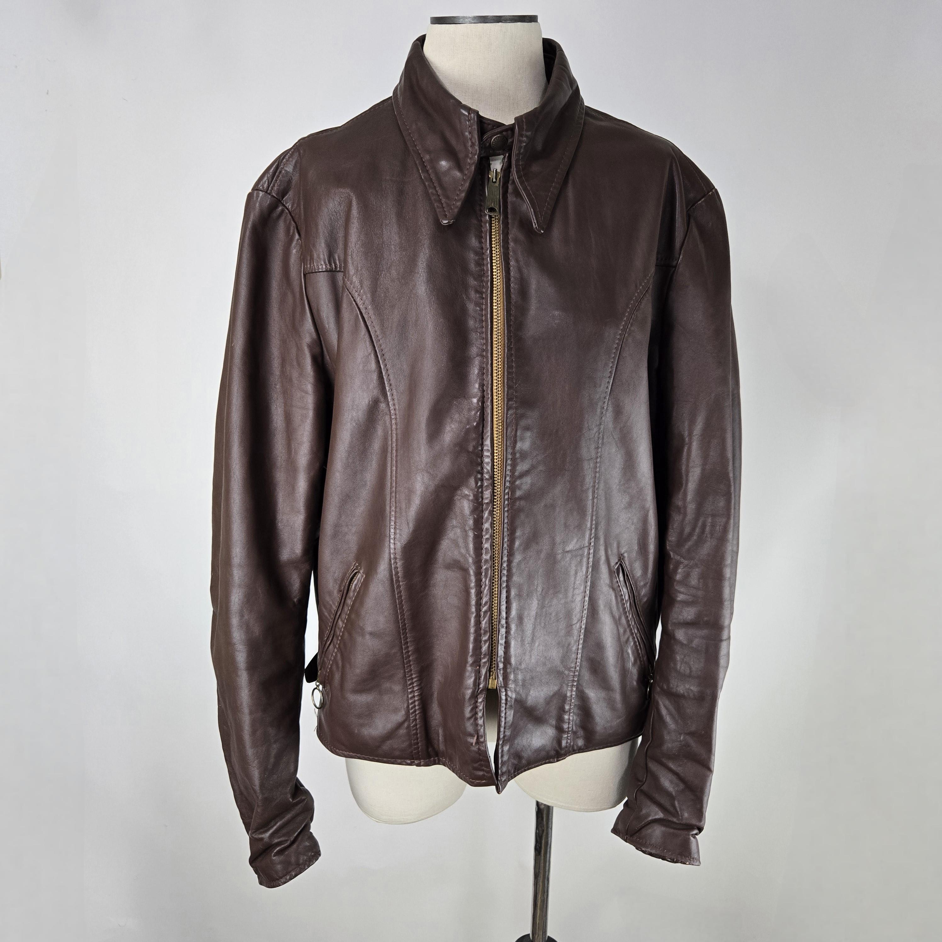 70s Leather Jacket - Etsy