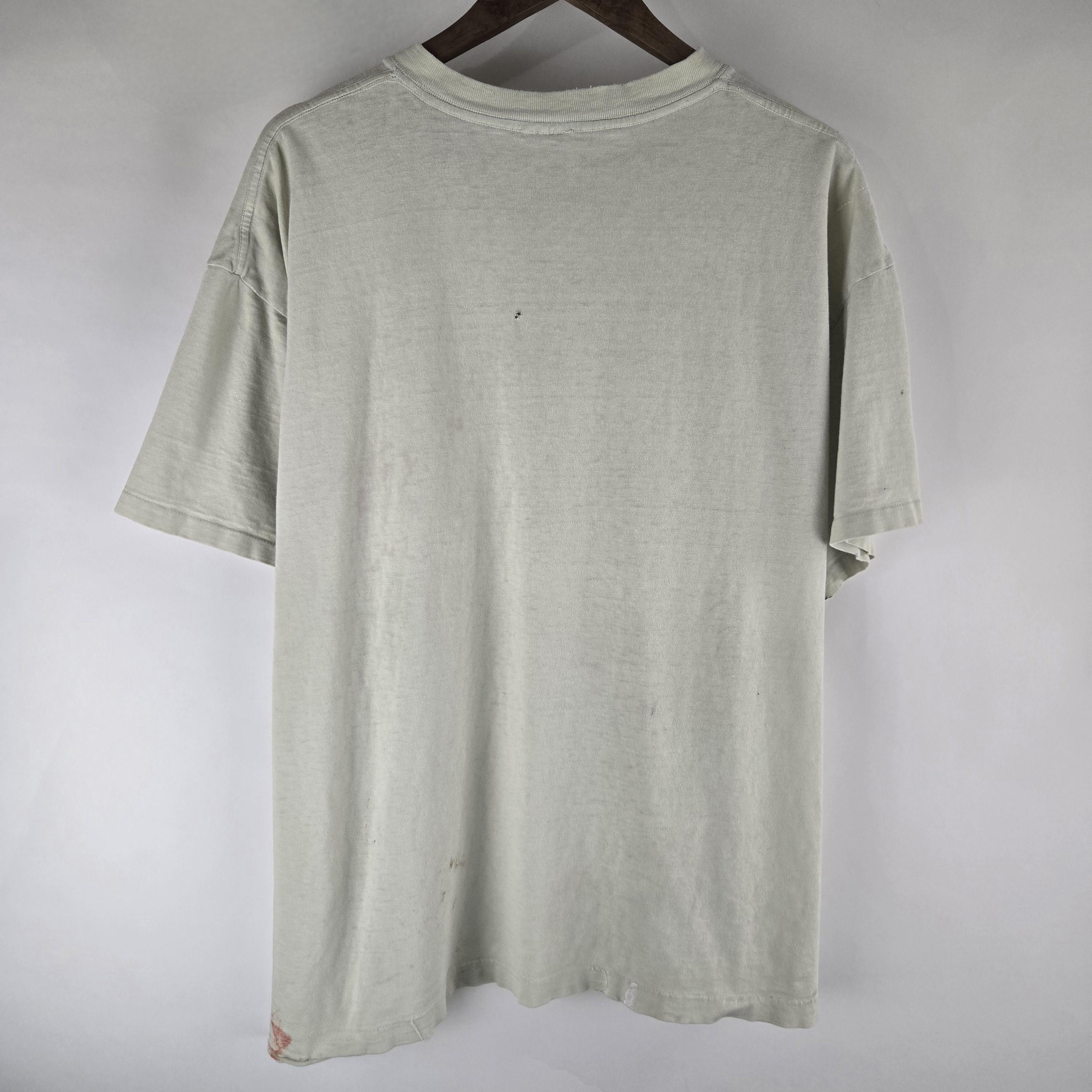トップス 90's LLBean stripe henry neck l/s tshirt Vintage 90s Usa-made L.L. Bean Heavy Cotton Striped T-shirt
