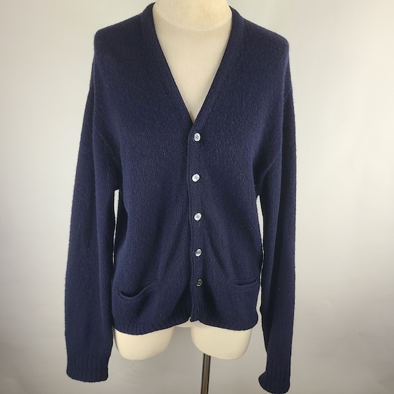 UNUSED モヘアカーディガン ネイビー 中古・古着通販】UNUSED (アンユーズド) モヘアニットカーディガン
