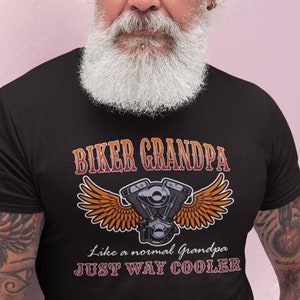Biker Grandpa is just Cooler Biker Shirt - Motorcycle Gift