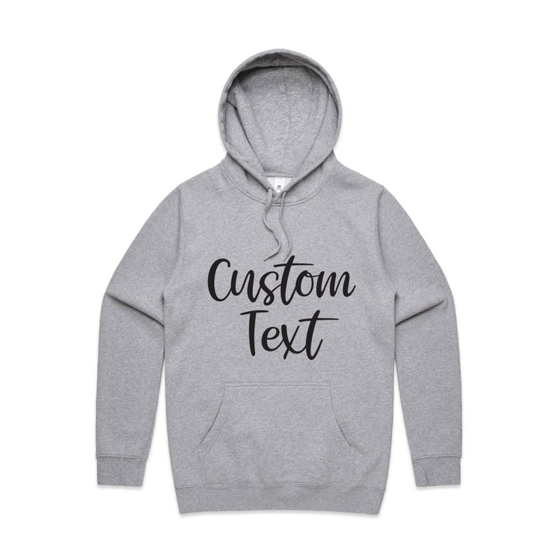 Custom Printed Hoodie Personalised Hoodie Custom Text Etsy