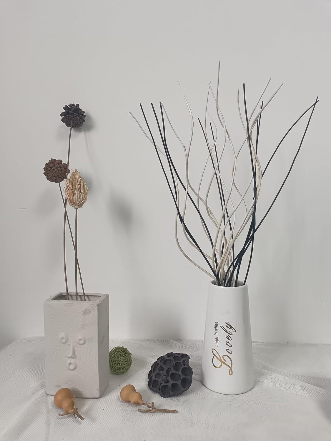 Branches De Saule Bouclé Séchées Naturelles 58cm - 15 Tiges Pour Décoration Rustique