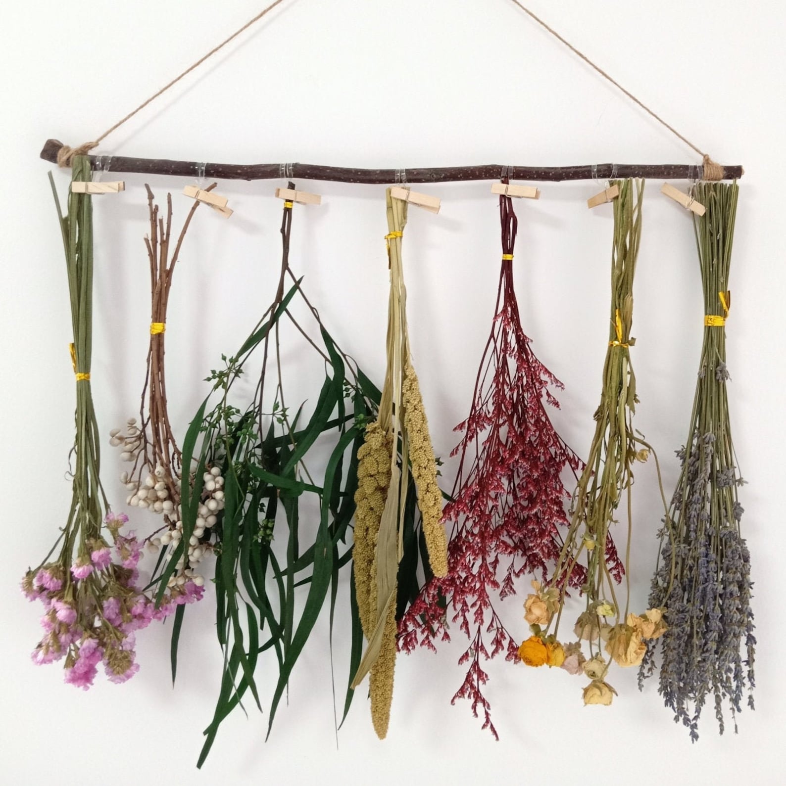 GHY Decor Dried Flower Wall Hanging Dried Flowers Rack Dried Etsy