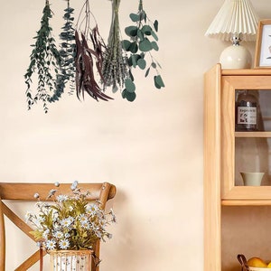 Autumn Natural Dried Flower Rack, Wall Hanging Decor, Eucalyptus Dried ...