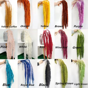 Dried wisteria flowers, Amaranthus Flower, Natural Bleached Amaranthus Hanging Vine Flowers, dried hanging flowers Wedding Home Decor image 7