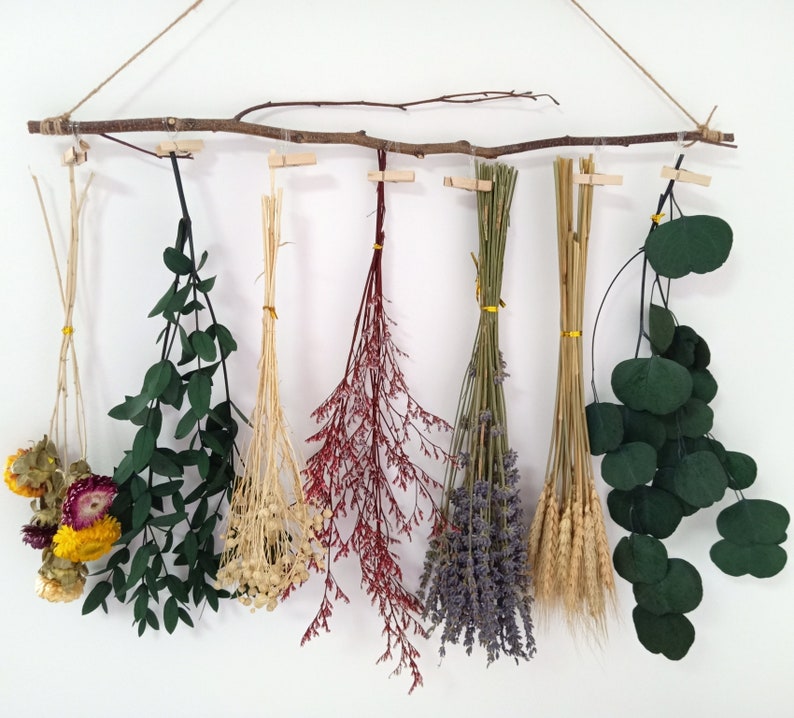 GHY Decor Dried Flower Wall Hanging Dried Flowers Rack Dried Etsy