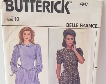 4947 Butterick Pattern Womens Dresses Size 10 - Vintage Paper Sewing Pattern