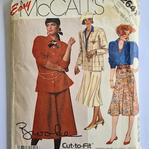 2641 McCall&#39;s Pattern Womens Shirt and Skirt Size 10, 12, 14 - Vintage Paper Sewing Pattern