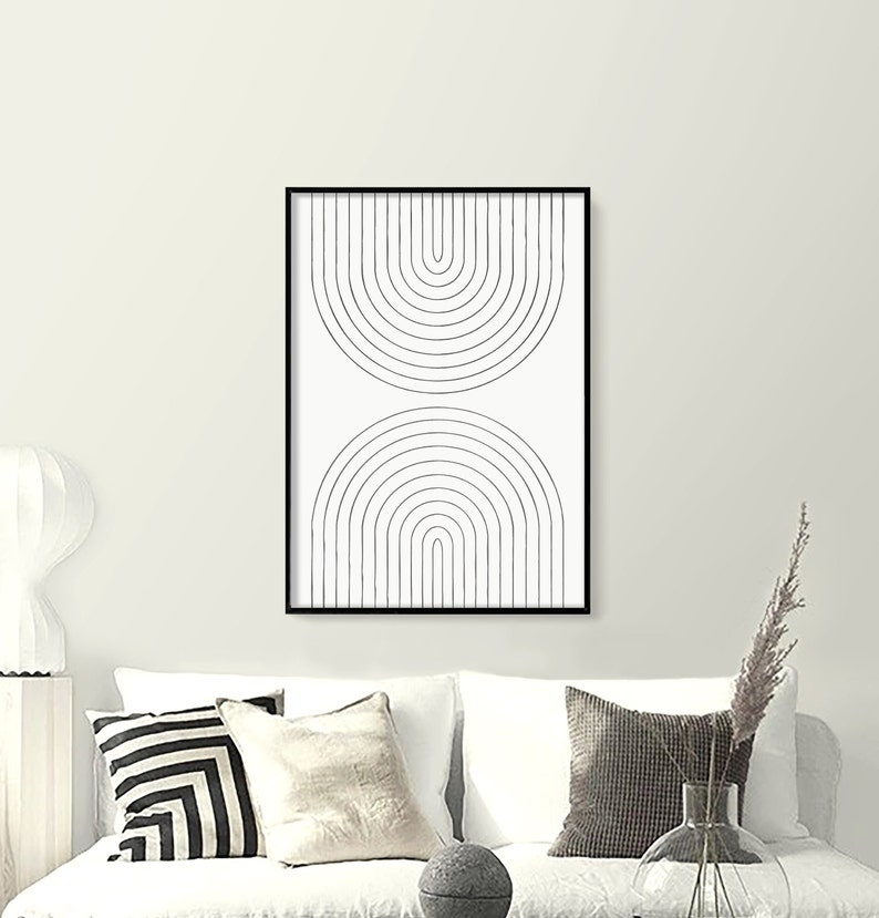 GEOMETRIC LINE DRAWING prints abstract wall art prints wall Etsy