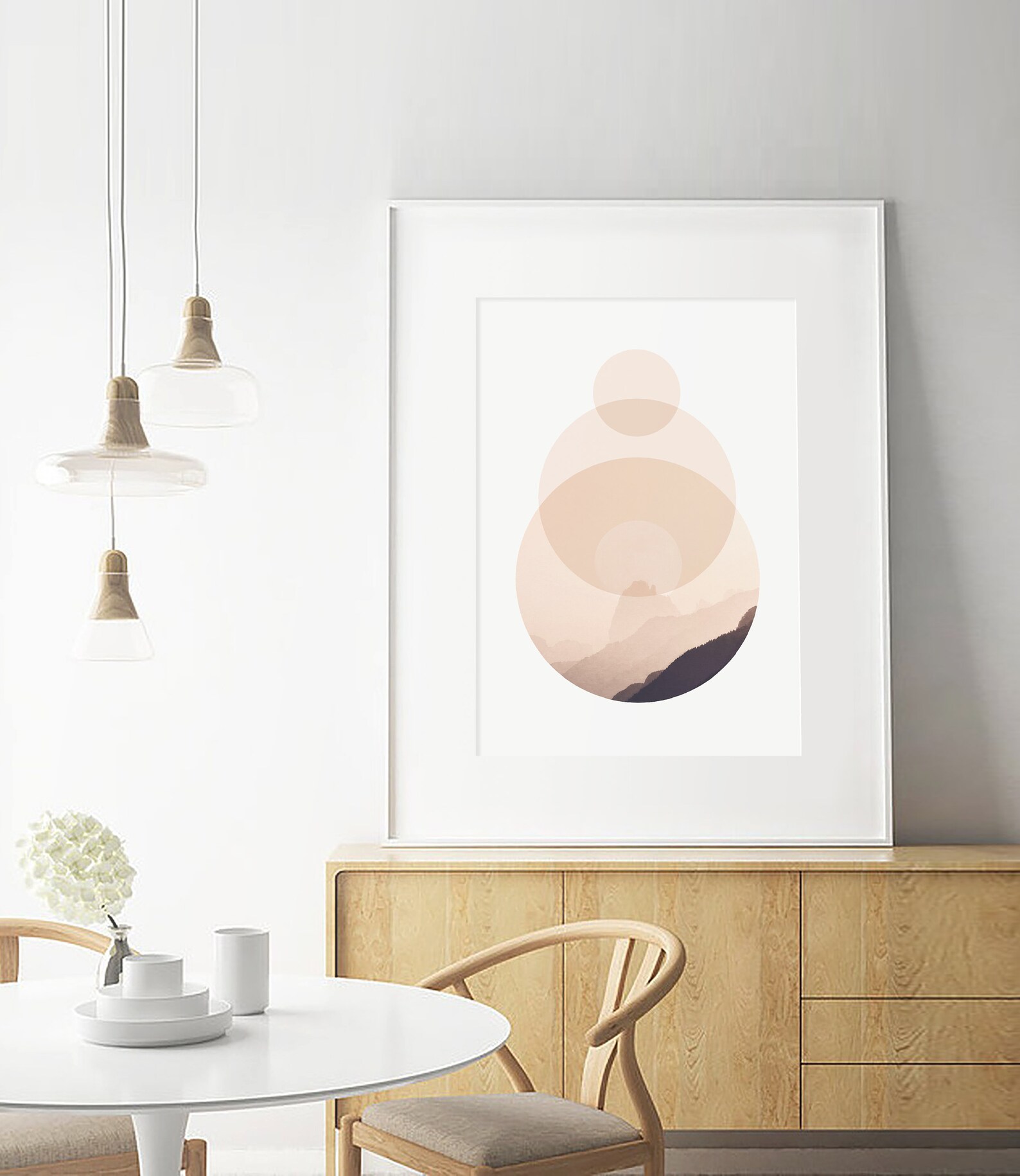 Sunrise neutral art print neutral wall art home decor wall Etsy