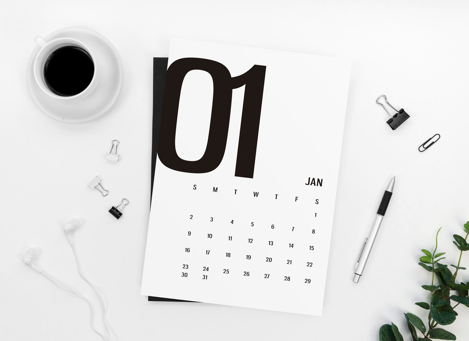 2022 Minimalist Printable Calendar Black and White Calendar Etsy Canada