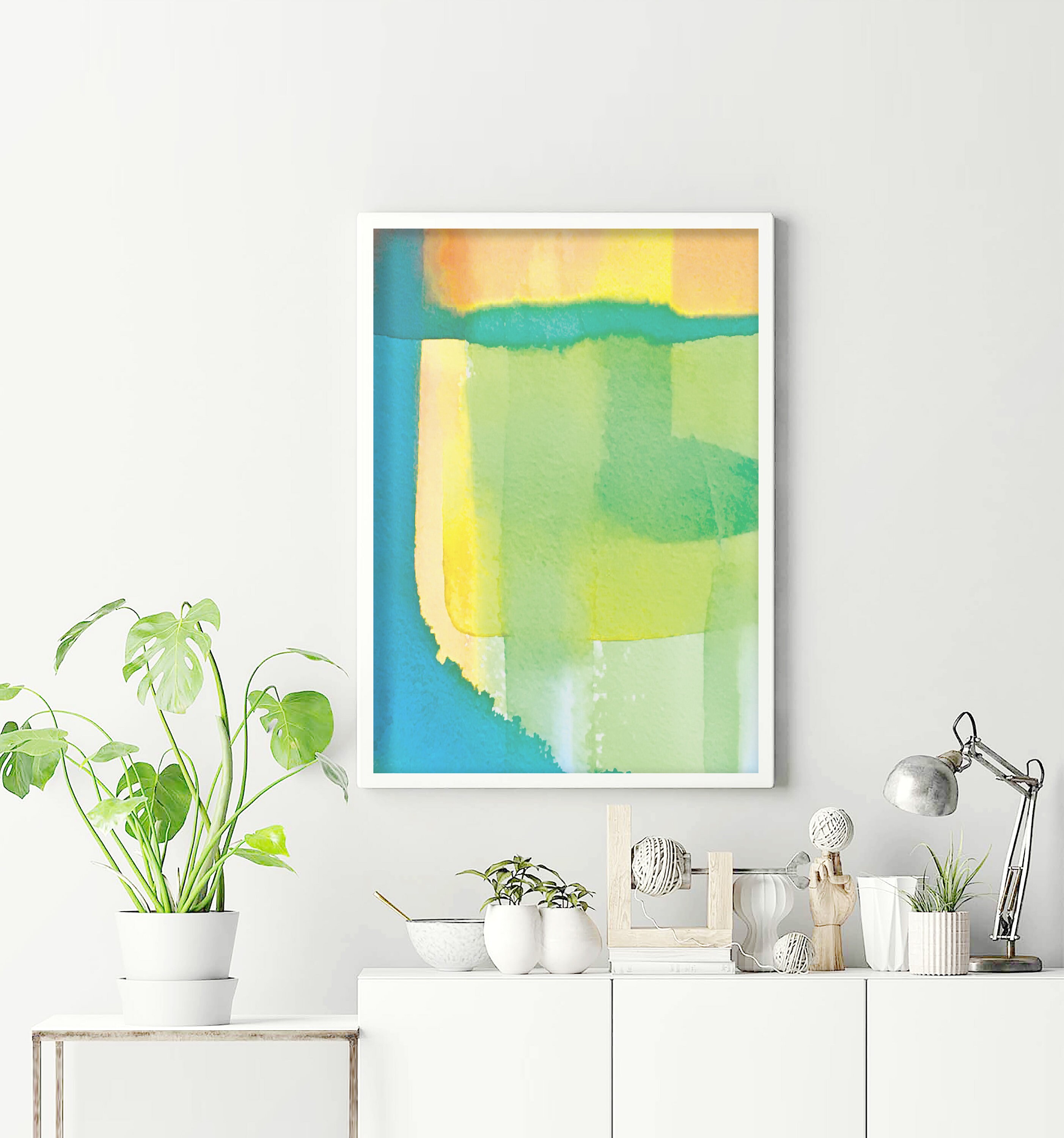 Colorful abstract watercolor wall art prints wall art | Etsy