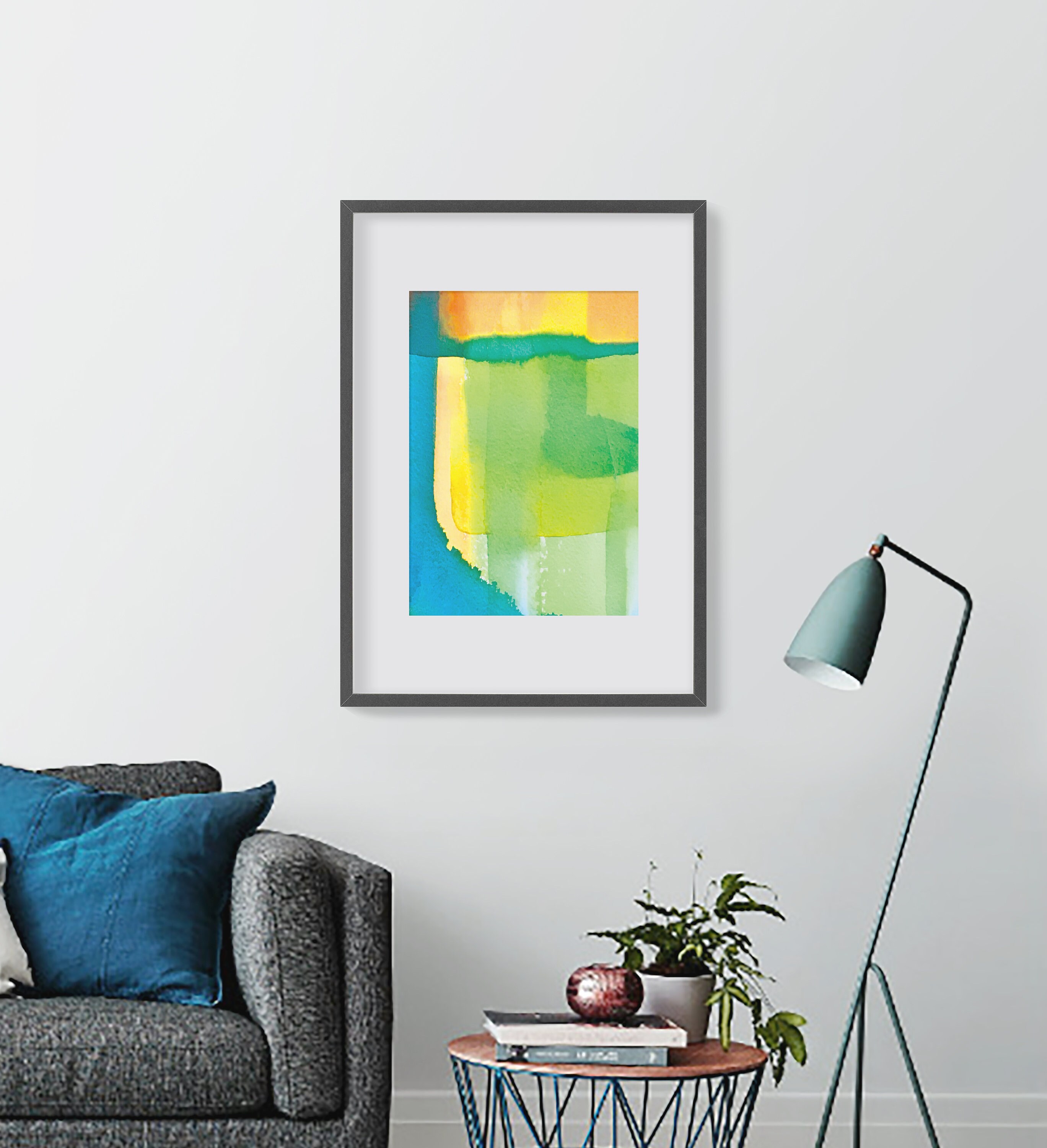 Colorful abstract watercolor wall art prints wall art Etsy