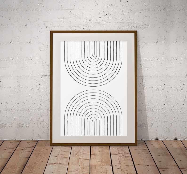 GEOMETRIC LINE DRAWING prints abstract wall art prints wall Etsy