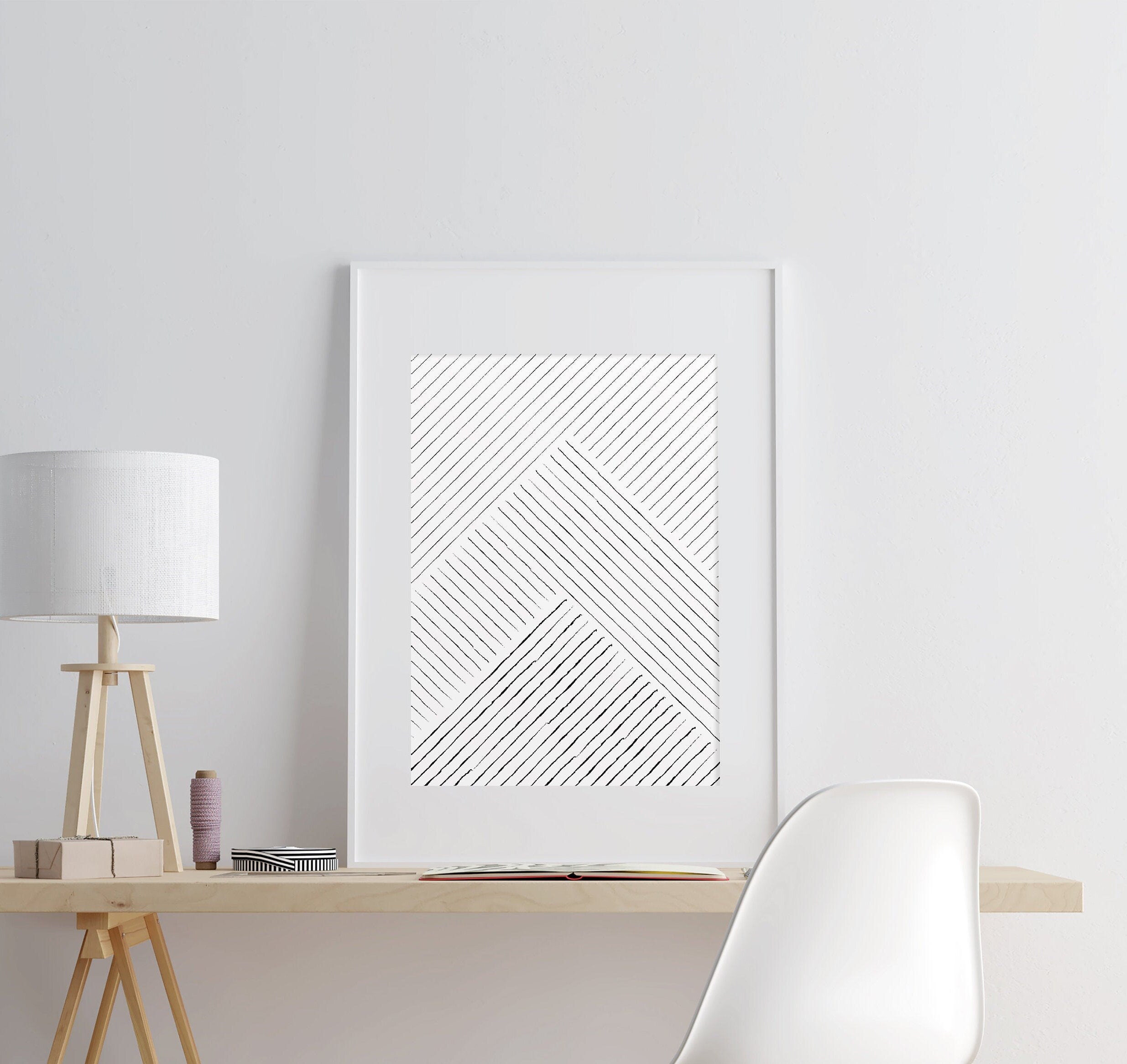 Abstract line drawing wall art prints wall art abstract Etsy