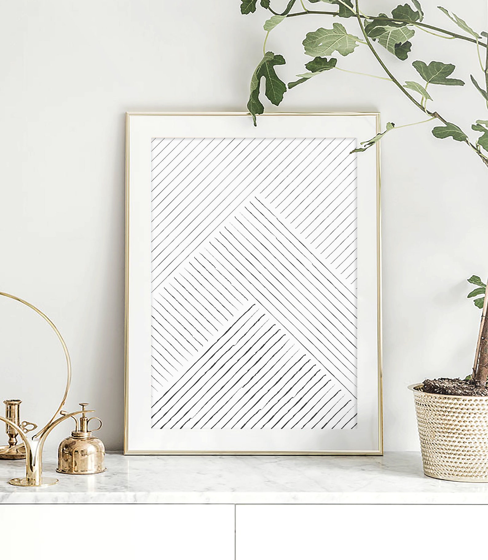 Abstract line drawing wall art prints wall art abstract Etsy
