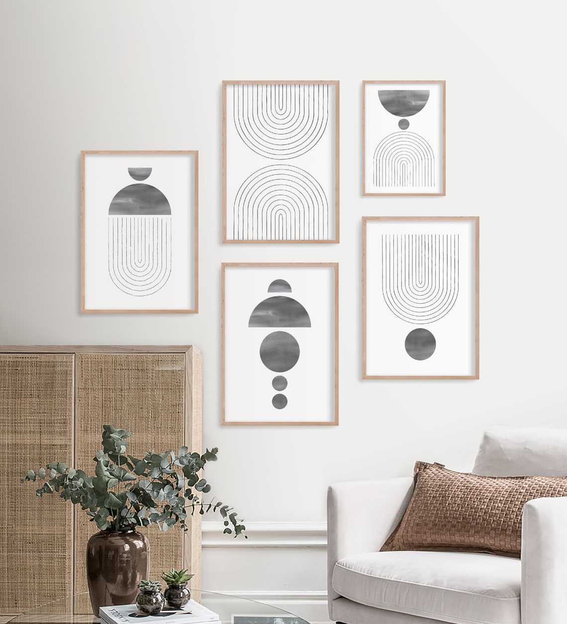 GEOMETRIC LINE DRAWING prints abstract wall art prints wall Etsy