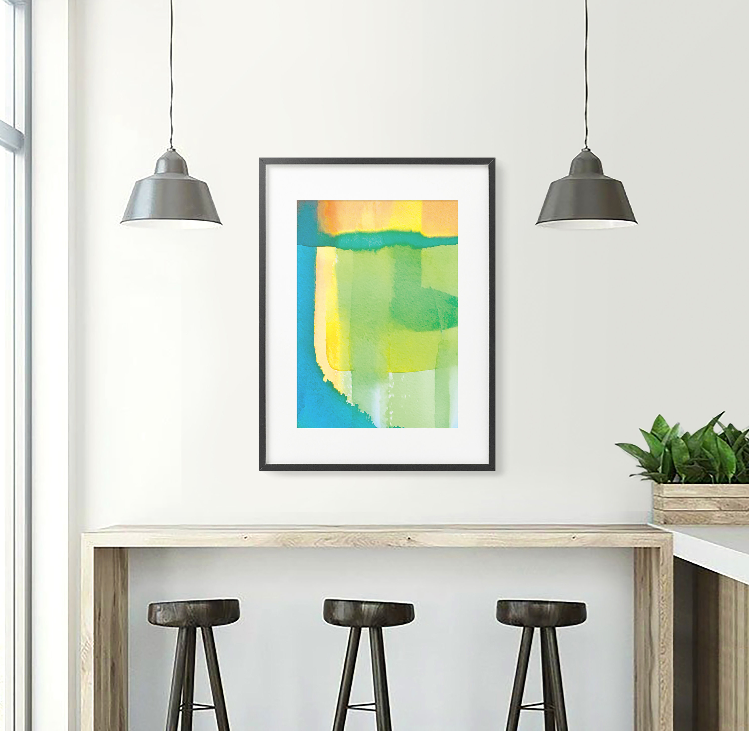 Colorful abstract watercolor wall art prints wall art Etsy