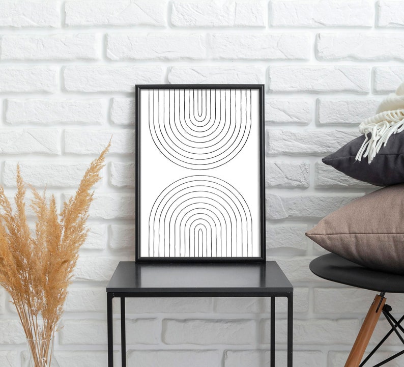 GEOMETRIC LINE DRAWING prints abstract wall art prints wall Etsy