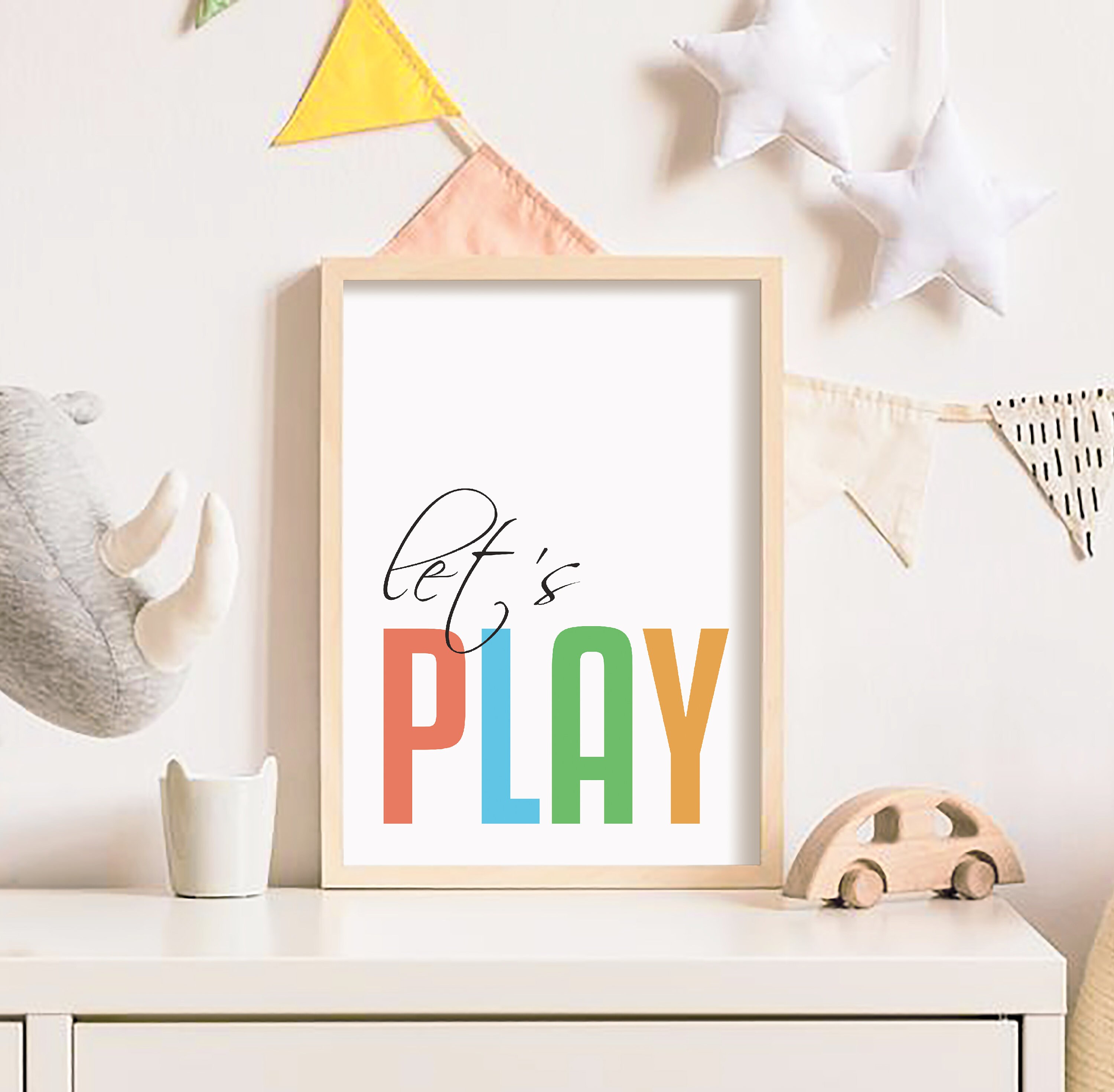 LET'S PLAY wall decor home decor wall art wall prints Etsy