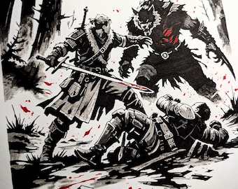 Commissione per personaggio fantasy personalizzato – Trasformati in un guerriero | Ritratto LARP/RPG + file per stampa 3D + opera d'arte originale