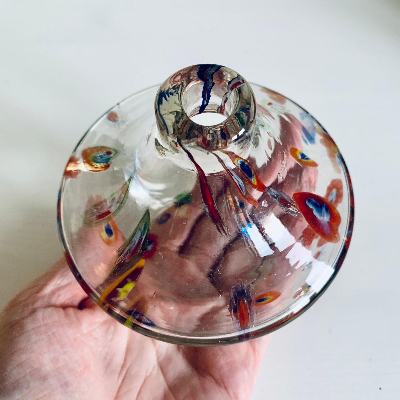 Mouth blown glass vase Etsy