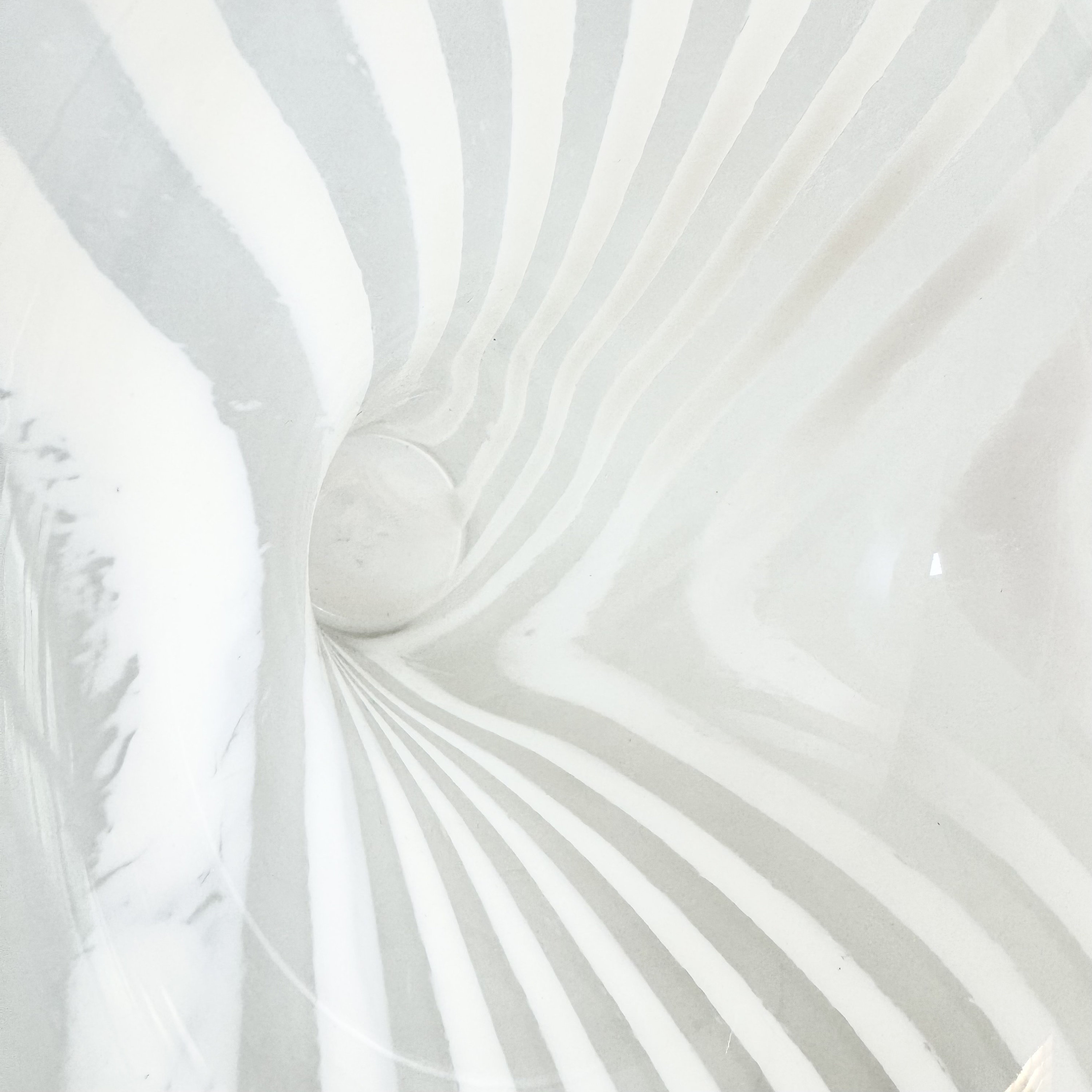 1970年代のPeill & Putzler製ゼブラガラス花瓶、フロスト加工と透明