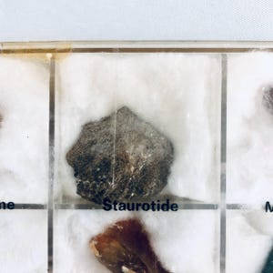 Vintage Crystal & Mineral Set – 12 Rough Stones in Display Box with Labels – Gemstone Collection for Collectors, Decor and Jewelry Making image 6