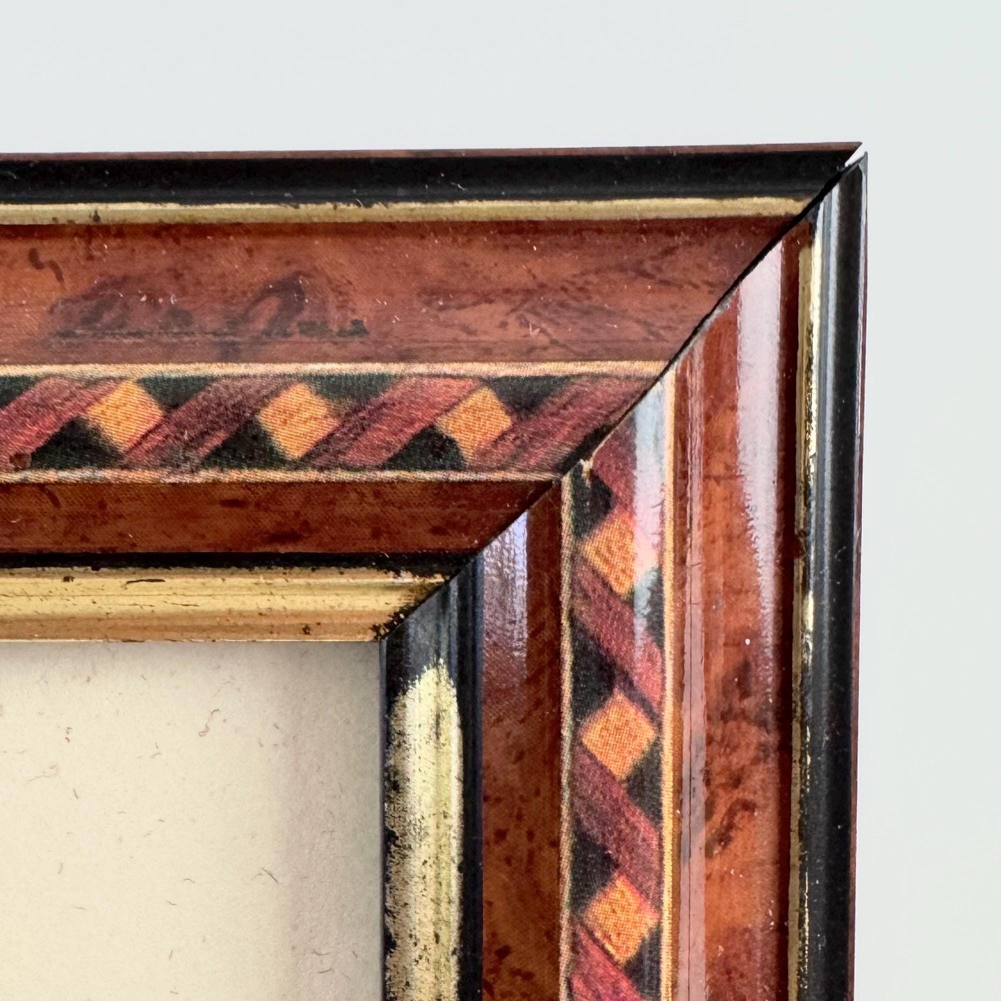 Vintage Harrods Knightsbridge Picture Frame With Marquetry Inlay