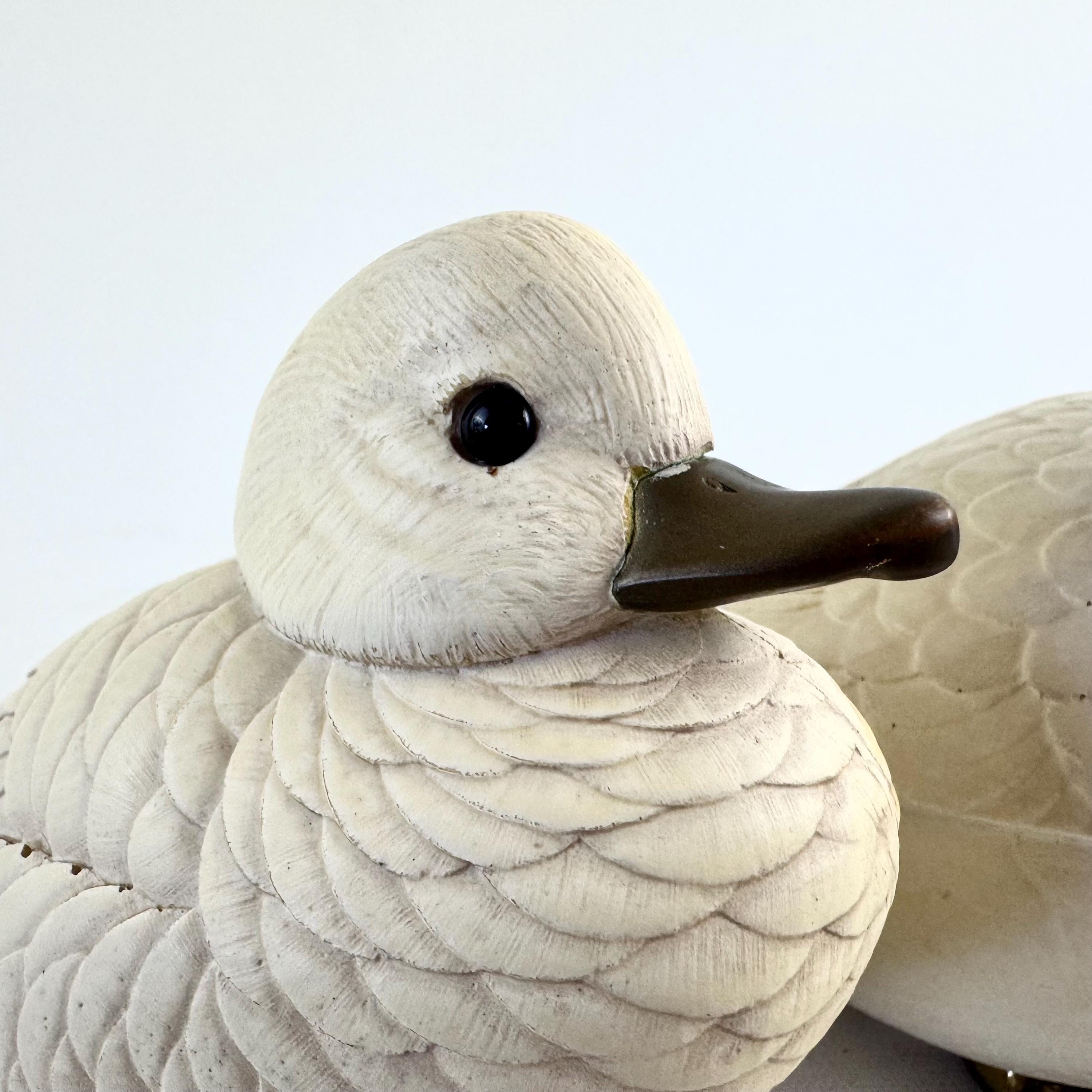 Rare Elli Malevolti Duck Figurines – Signed Italian Resin Birds