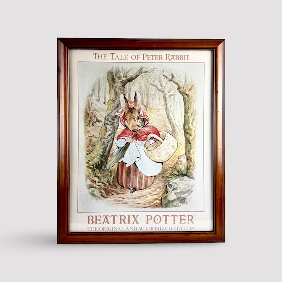Vintage Beatrix Potter Peter Rabbit Framed Poster Wall Art