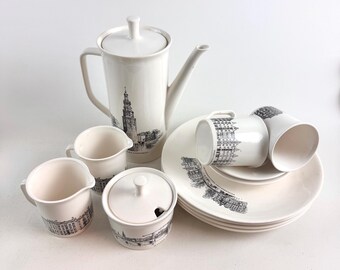 1970年代のPeill & Putzler製ゼブラガラス花瓶、フロスト加工と透明