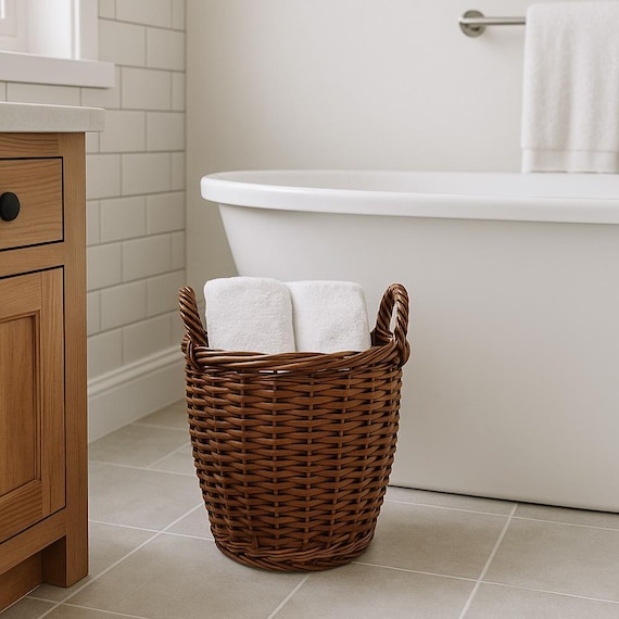 Panier En Osier Degawo - Gris - 17 Litres - Rangement Déco (oignons, Etc.)