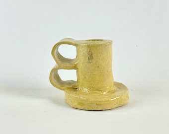Handmade Ceramic Candle Holders by Stef&I Atelier – Contemporary Artisanal Pair or Single, Modern Studio Pottery Decor