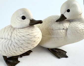 Rare Elli Malevolti Duck Figurines – Signed Italian Resin Birds