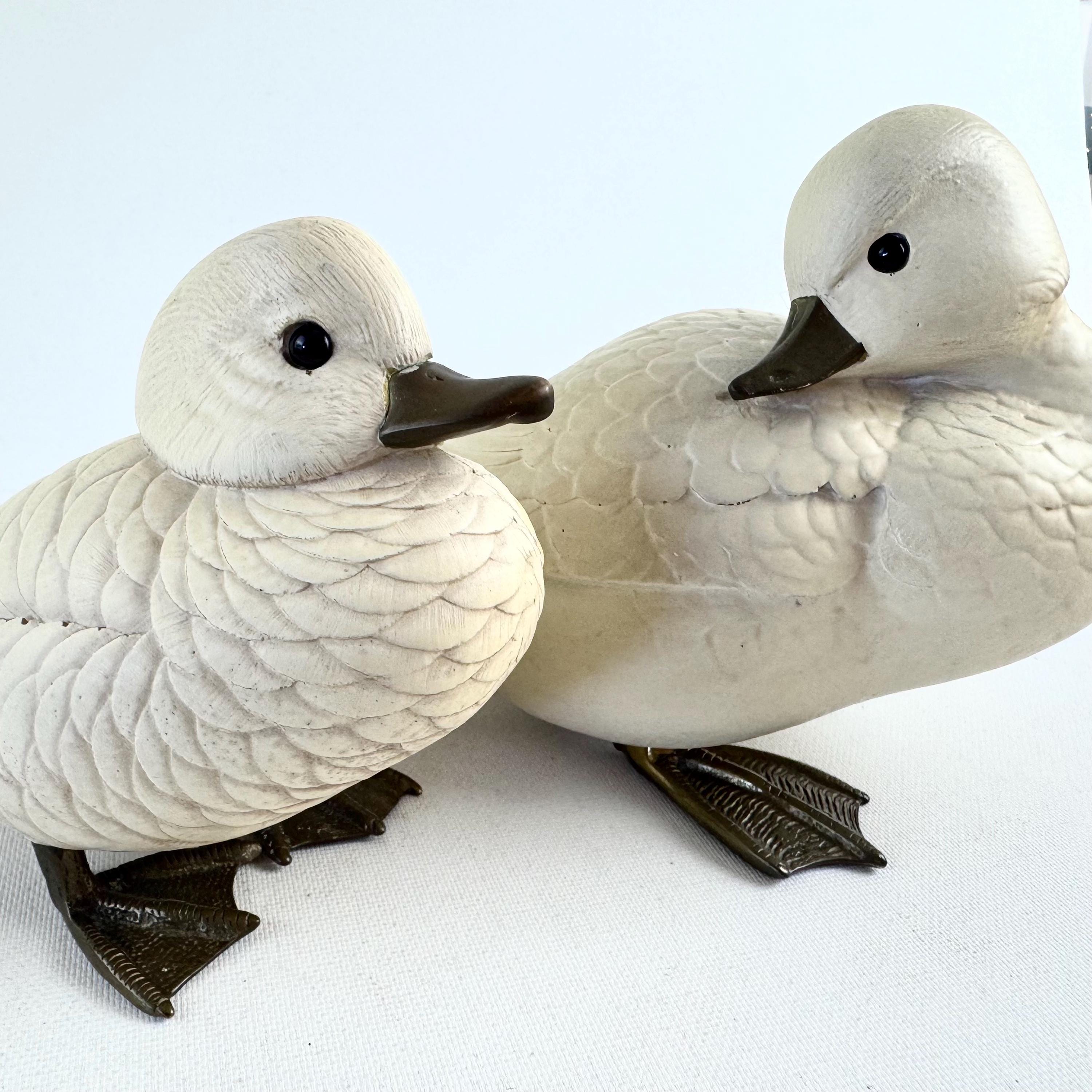 Rare Elli Malevolti Duck Figurines – Signed Italian Resin Birds