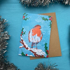 Cartão de Natal/Natal do Robin Fofo