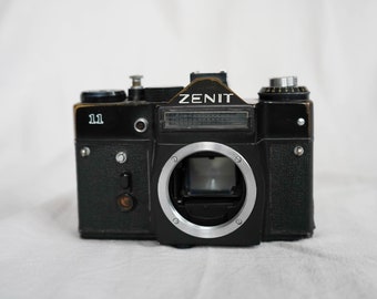 Zenit 11 cameralichaam, vintage 35mm filmcamera, analoge fotografie camera-onderdelen, camera uit de jaren 80, SLR handmatige camera, functionerende camera